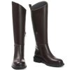 31c-h0beATL.jpg Knee High Boots for Women Round Toe Flat Low Chunky Heel Boot Side Zipper Dress Long Fashion Tall Boot Fall Winter Riding Wide