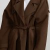 31ck0eSIR8L.jpg Women's Winter Double Breasted Wool Coat Long Sleeve Notch Lapel Midi Long Winter Trench Coat with Belt