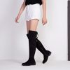 Women's 998 Suede Over The Knee High Boots Low Flat Heel Thigh High Boots for Women