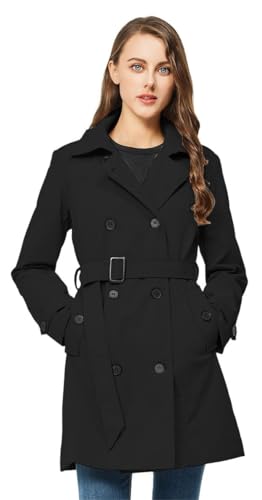 31gATVBt8RL.jpg Women's Trench Coat Long Double Breasted Peacoat for Outerwear Trench Knee Length
