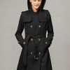 31jJZtfYL.jpg Women's Trench Coat Double Breasted Classic Lapel Overcoat Belted Jacket with Detachable Hood