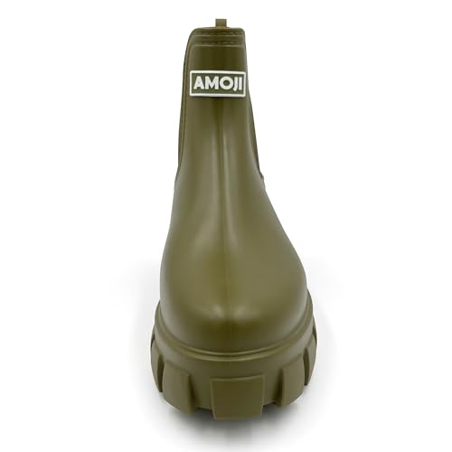 Unisex Ankle Chelsea Rain Platform Rubber Waterproof Boots 917