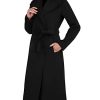 Women's Slim Fit Double-Faced Soft Blend Wrap Tie Belt – Long Wool Coat