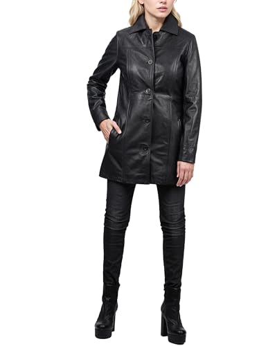 31krMcpSpTL.jpg Real Leather Jacket Women - Lambskin Leather Car Coats For Womens - Stylish Soft Women's Trench Coats