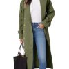31la4RbN7qL.jpg Womens Long Trench Coat Oversized Double Breasted Windproof Classic Lapel Casual Fall Overcoat