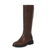 31lmqc3b3oL.jpg Knee High Boots for Women Round Toe Women's Fashion Tall Riding Boots Chunky Platform Long Flat Boot with Side Zipper Low Heel