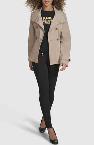Women's Short Peplum Trench Coat