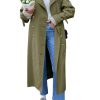 31pHUIIVynL.jpg Womens Long Trench Coat Oversized Double Breasted Windproof Classic Lapel Casual Fall Overcoat