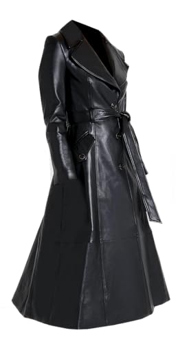 31qtpAThxqL.jpg Elegance Redefined Womens Real Leather Designer Long Trench Coat - Winter Wear