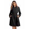 31raDd2iB7L.jpg Women's Long Trench Coats Classic Double Breasted Jackets Water Resistant Turn Down Collar Belted Jacket