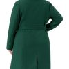 31rmgMy3xiL.jpg Plus Size Winter Coats for Women Lapel Single Breasted Belted with Pocket Pea Coats Trench Coats