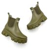 Unisex Ankle Chelsea Rain Platform Rubber Waterproof Boots 917