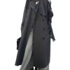 Womens 2025 Fashion Double Breasted Long Trench Coat Windproof Classic Lapel Overcoat with Belt