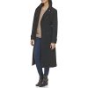 Women's Flared Trench Slick Wool Coat