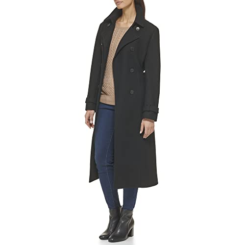 Women's Flared Trench Slick Wool Coat