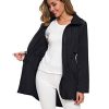 Women's Long Raincoat with Hood Outdoor Lightweight Windbreaker Rain Jacket Waterproof