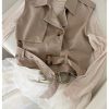 4108D8cm4iL.jpg Women's Sleeveless Cropped Trench Coat with Belted Lapel Collar Vest Coat