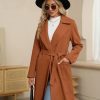 411wVSzhQVL.jpg Women's Trench Coat Long Wool Blend Pea Coat Winter Casual Overcoat Notched Lapel Collar Belted Long Jacket Outerwear