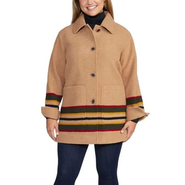 Women's Wool Topper Coat (as1, alpha, x_l, regular, regular)