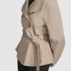 Women's Short Peplum Trench Coat