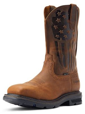 Men's Sierra Shock Shield Patriot Steel Toe Work Boot Western