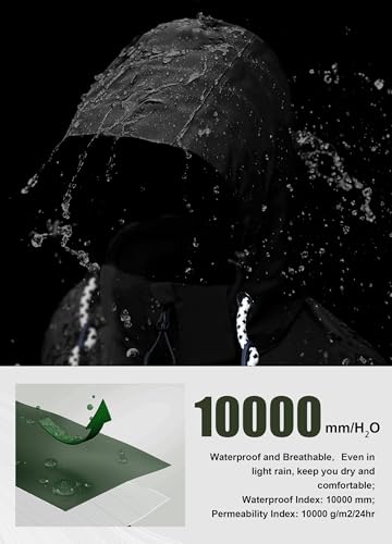 Rain Jacket Women Waterproof Long Lightweight Raincoat Hooded Windbreaker Outdoor Trench Coat