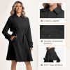 418PWigoA0L.jpg Women's Long Trench Coats Classic Double Breasted Jackets Water Resistant Turn Down Collar Belted Jacket