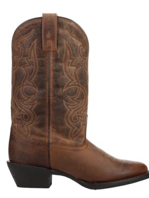 51110 Maddie Black Leather R Toe Womens Western Cowboy Boots