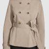 Women's Short Peplum Trench Coat