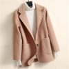 Women 100 Percent Wool Jacket Woolen Coat Winter Cashmere trench coat Slim wool coat