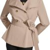 Women's Short Peplum Trench Coat