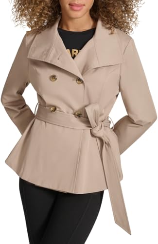 Women's Short Peplum Trench Coat
