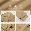 41DMLgugcIL.jpg Womens Cropped Trench Coat Casual Double Breasted Short Jacket Fall Fashion Outerwear with Belt