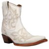 Women's Embroidery & Zipper Ankle Boots | Snip Toe Low Heel Cowhide Leather Western Cowboy Boots for Women