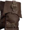 Caribbean Pirate Boots Adventure Footwear Halloween Costume Renaissance Medieval Cosplay