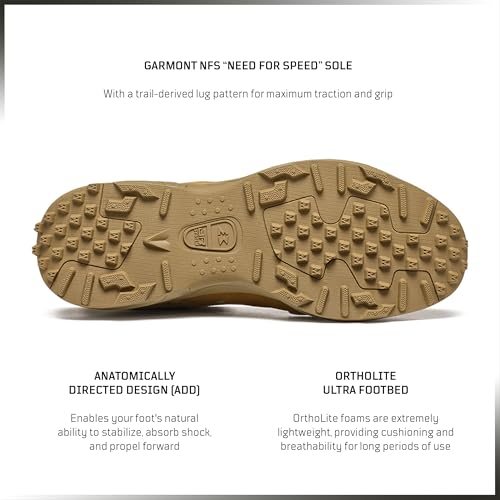 TACTICAL T8 NFS 670 Military Combat Boots for Men and Women, Army, Air Force, AR670-1 Compliant Footwear, Lightweight, Suede