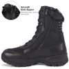 Men's 8 Inches Military Tactical Work Boot With Side Zipper - Lightweight Army Combat Desert Boot for Outdoor Use