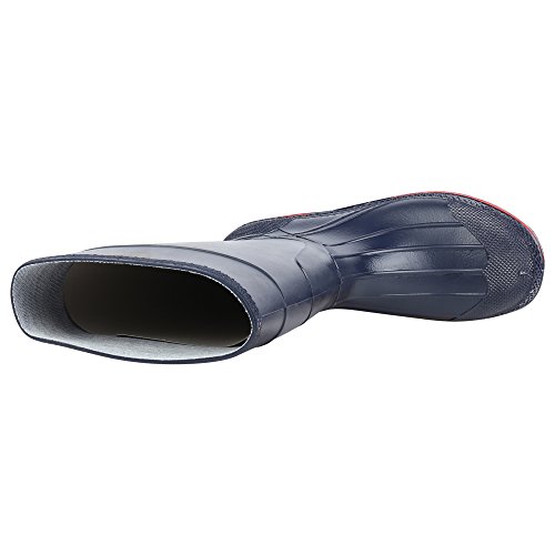 41IcKrZ3uL.jpg MAX 15" PVC Chemical-Resistant Soft Toe Women's Work Boots, Navy, Red & Black (75126)