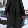 Women's Trendy Lapel Collar Double Breasted Wool Blend Coats Winter Pea Overcoat Pocketed Outwear with Belt