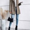 41MCHq-14kL.jpg Long Wool Plaid Blazer for Women Fall Outfits Winter Trench Coat Long Sleeve Casual Dressy Lapel Jacket Peacoat