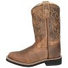 Smoky Mountain Women's Mesa Square Toe Pull On Brown Oil Distressed/Navy Crackle Boots