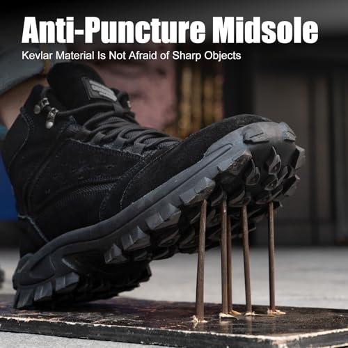 Steel Toe Boots for Men Women Comfortable Lightweight Work Boots for Men Industrial Construction Boot Non Slip Work Shoes