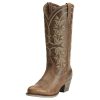 41QWOu5hTL.jpg Womens Desert Holly Embroidered Western Round Toe Casual Boots Mid Calf Mid Heel 2-3" - White