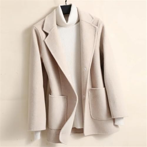 Women 100 Percent Wool Jacket Woolen Coat Winter Cashmere trench coat Slim wool coat