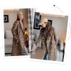 41RKhdk56AL.jpg Womens Leopard Long Wool Trench Coat Notched Lapel Double Breasted Pea Coat Winter Warm Overcoat