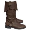 Caribbean Pirate Boots Adventure Footwear Halloween Costume Renaissance Medieval Cosplay