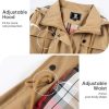 41SGnlxCZrL.jpg Women's Waterproof Rain Jacket Long Raincoat Hooded Windbreaker Trench Coat
