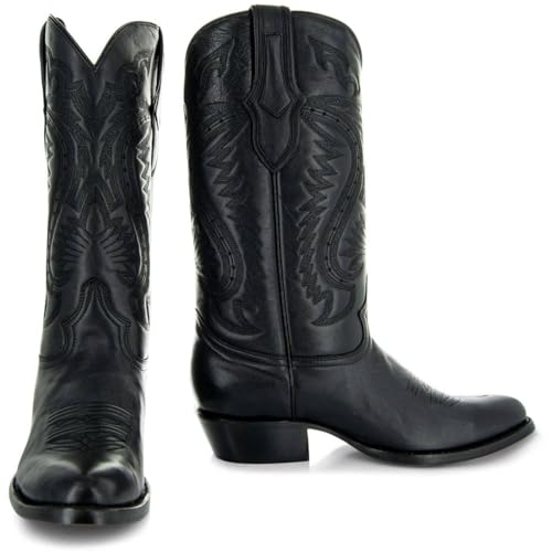 Mens Classic Round Toe Cowboy Boots H7001