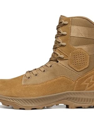 T8 Falcon Combat Tactical Boots for Men and Women, Military, Army, Air Force, AR670-1 Compliant Footwear, Suede Leather,