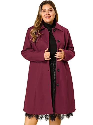 41TkNHVCN2L.jpg Women's Plus Size Single Breasted Belted Winter Long Coat